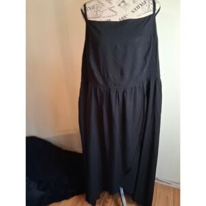 Torrid Womens Plus Size 3 Black Smocked Back Tulip Hem Maxi Dress